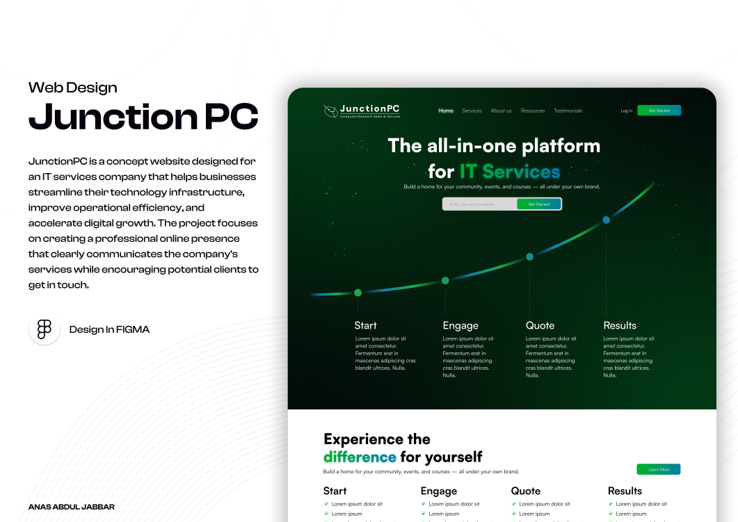 Junction PC – IT Services Website Concept